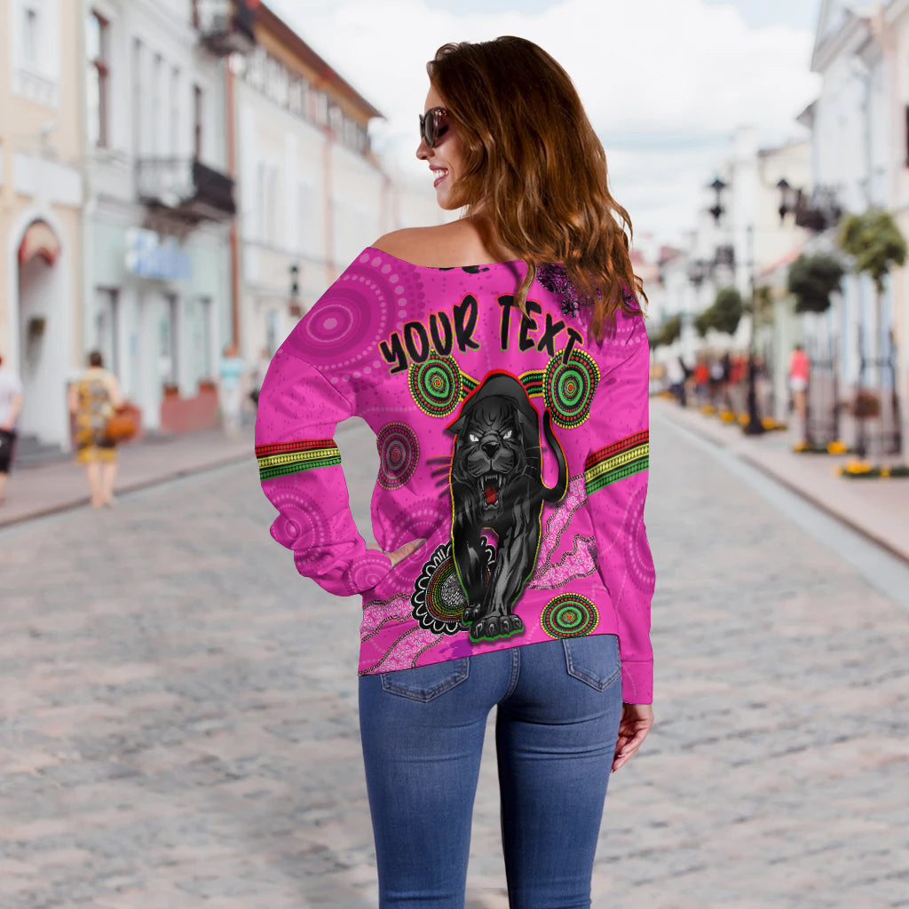 custom-personalised-panthers-off-shoulder-sweater-aboriginal-with-lizard