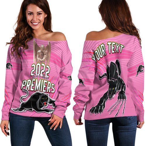 custom-personalised-panthers-proud-off-shoulder-sweater-back-to-back-premiers-2022-version-pink