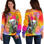 custom-personalised-australia-koala-aboriginal-off-shoulder-sweater-rainbow-tie-dye-merry-christmas