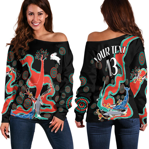 custom-text-and-number-rabbitohs-off-shoulder-sweater-go-the-bunnies-aboriginal