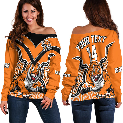 custom-text-and-number-wests-tigers-rugby-off-shoulder-sweater-indigenous-artsy