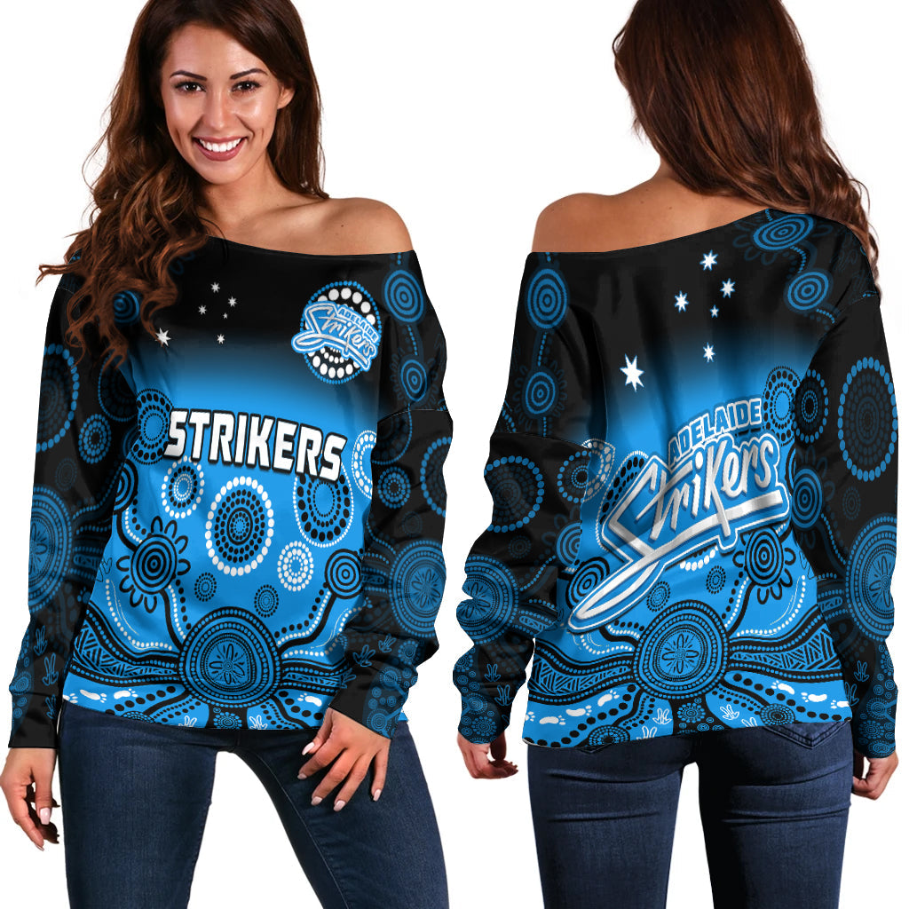 adelaide-strikers-off-shoulder-sweater-gradient-aboriginal-dot-painting