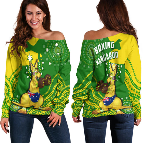 australia-off-shoulder-sweater-boxing-kangaroo-indigenous-national-color-art