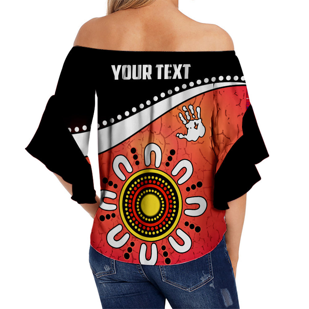 custom-personalised-naidoc-week-2022-off-shoulder-waist-wrap-top-torres-strait-islander-version-red-aboriginal-the-dhari