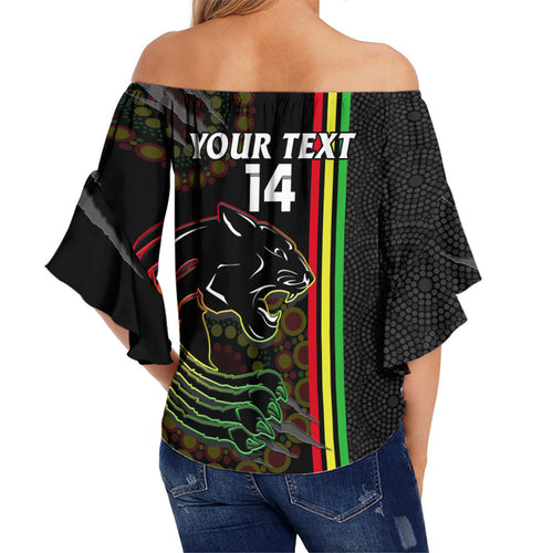 custom-text-and-number-penrith-panthers-rugby-off-shoulder-wrap-waist-top-the-mountain-men-aboriginal-art-dynamic