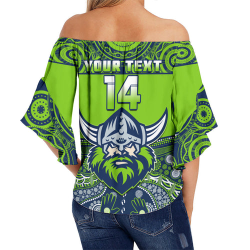 custom-text-and-number-raiders-rugby-off-shoulder-waist-wrap-top-aboriginal-pattern