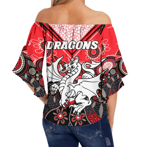 dragons-rugby-off-shoulder-waist-wrap-top-indigenous-pattern-artsy-version