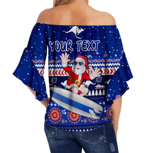 custom-personalised-australia-christmas-off-shoulder-waist-wrap-top-aussie-aboriginal-santa-claus-is-surfing-with-kangaroo