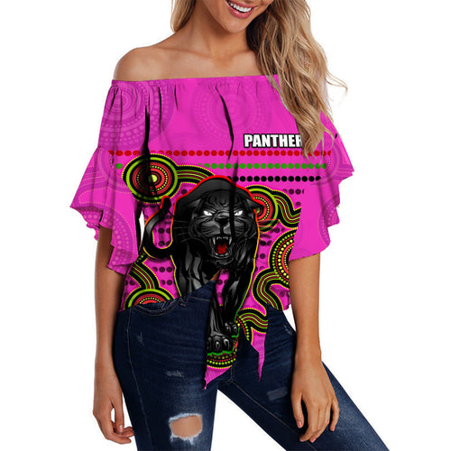 custom-personalised-panthers-indigenous-off-shoulder-waist-wrap-top-version-pink-alternate