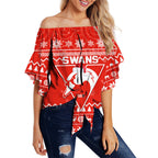 custom-personalised-swans-football-christmas-off-shoulder-waist-wrap-top-sydney-indigenous-merry-xmas