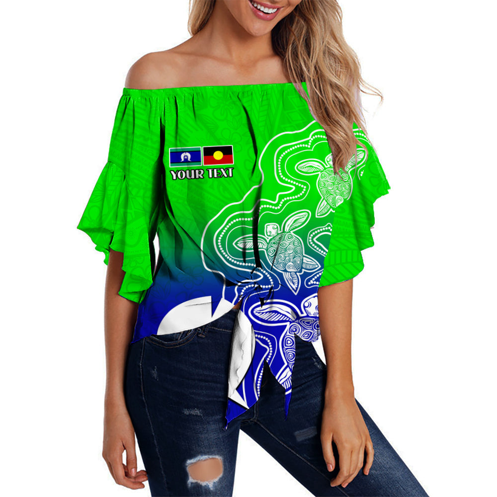 custom-personalised-naidoc-week-2022-off-shoulder-waist-wrap-top-torres-strait-islanders-with-aboriginal-turtles