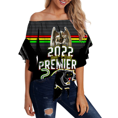 custom-personalised-panthers-proud-off-shoulder-waist-wrap-top-back-to-back-premiers-2022-version-black