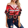 custom-text-and-number-dragons-rugby-off-shoulder-waist-wrap-top-indigenous-pattern-artsy-version