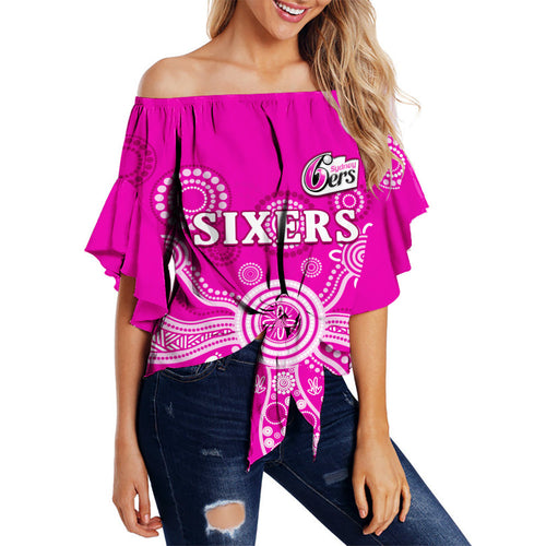custom-text-and-number-sydney-sixers-off-shoulder-waist-wrap-top-cricket-indigenous-australian-art-ver02