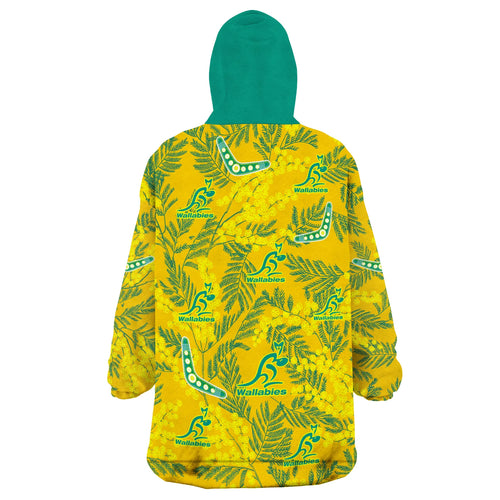 wallabies-rugby-wearable-blanket-hoodie-golden-wattle-aboriginal-boomerang-style-hawaii