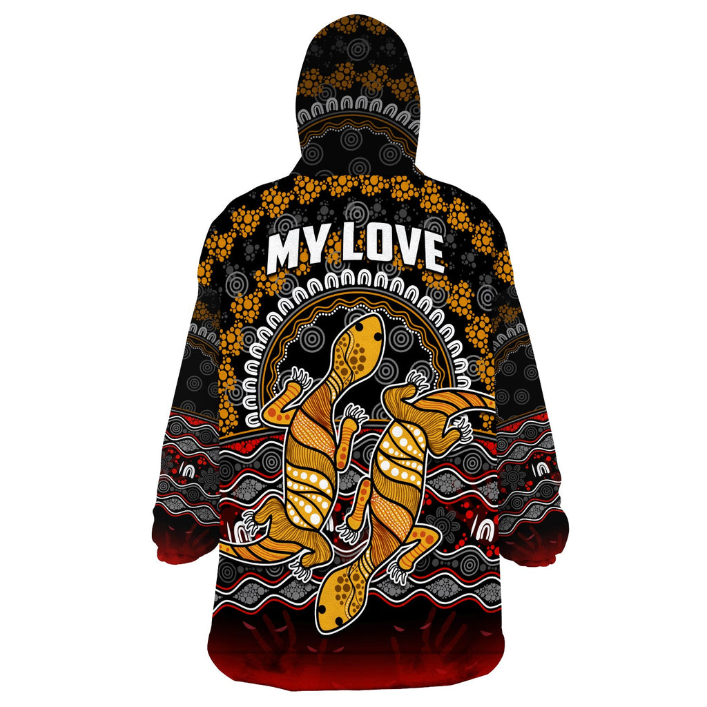 custom-personalised-australia-valentine-wearable-blanket-hoodie-aboriginal-couple-lizards-my-love