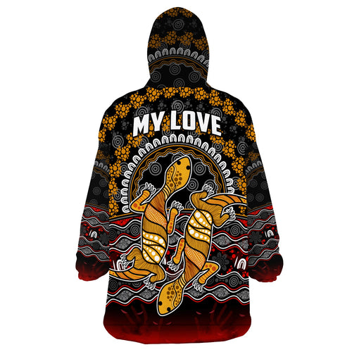 custom-personalised-australia-valentine-wearable-blanket-hoodie-aboriginal-couple-lizards-my-love