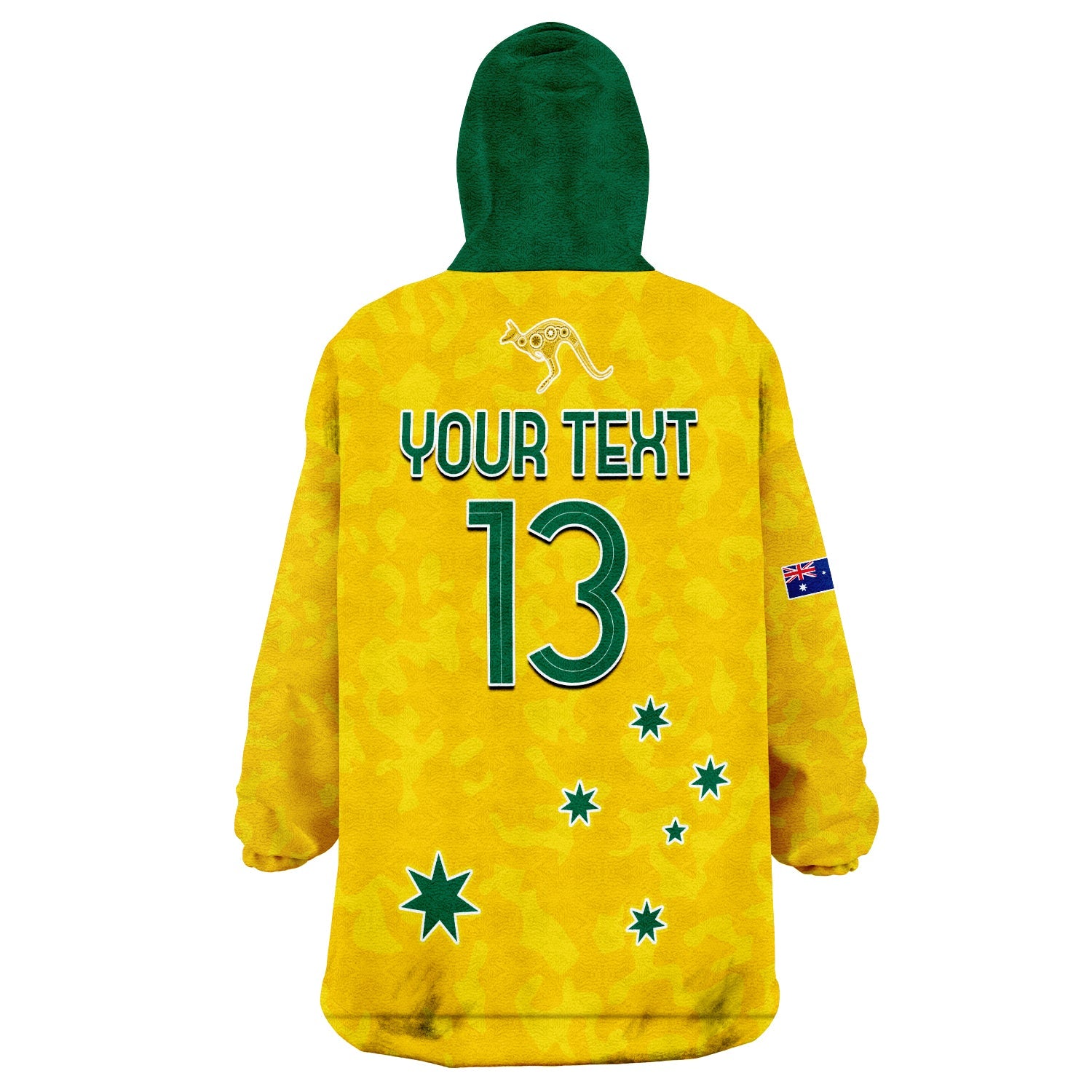 custom-text-and-number-australia-soccer-wearable-blanket-hoodie-world-cup-football-2022-socceroos-with-kangaroos
