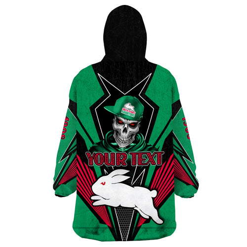 custom-personalised-rabbitohs-rugby-wearable-blanket-hoodie-mascot-south-sydney-since-1908-cool-skull