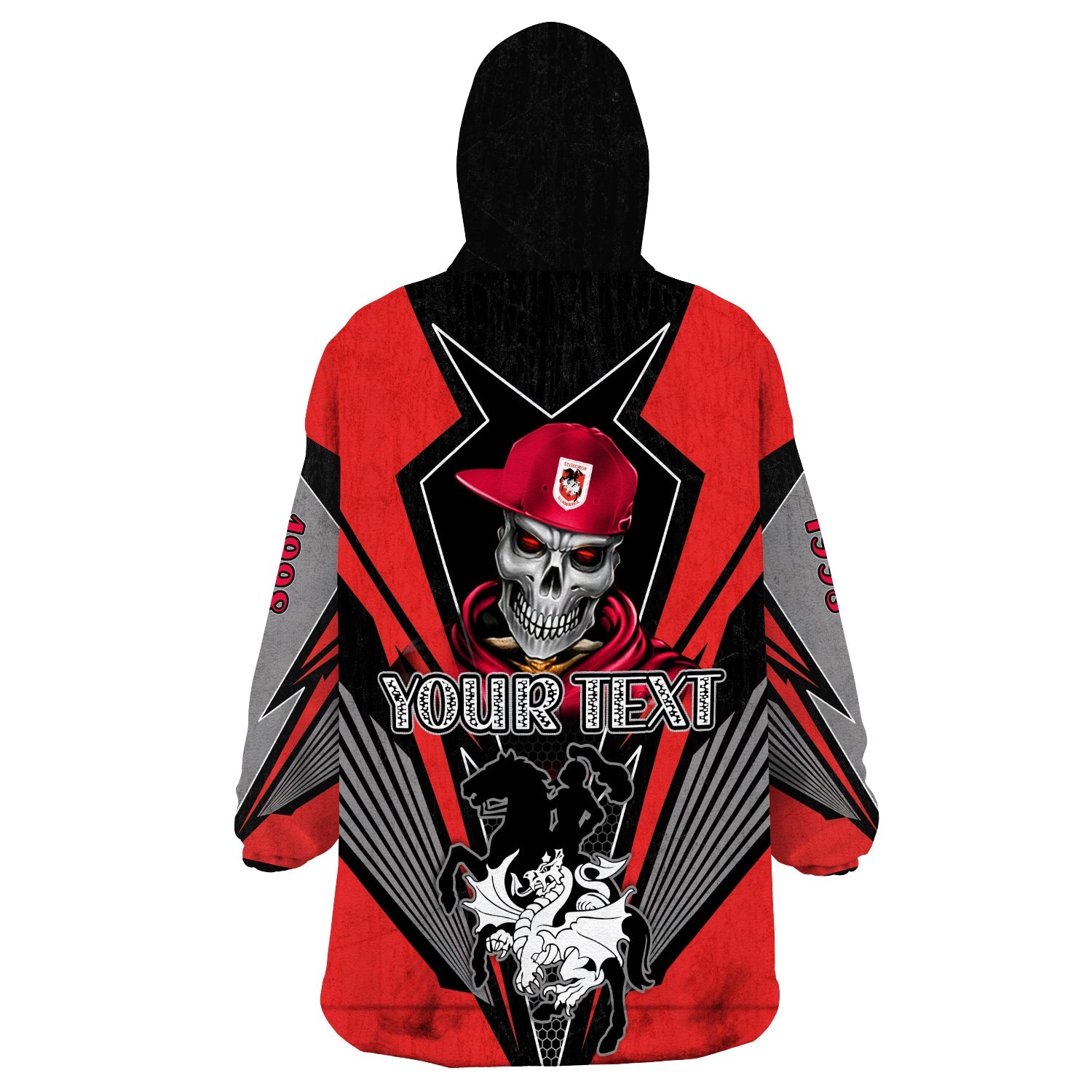 custom-personalised-dragons-rugby-wearable-blanket-hoodie-mascot-st-george-illawarra-since-1998-cool-skull