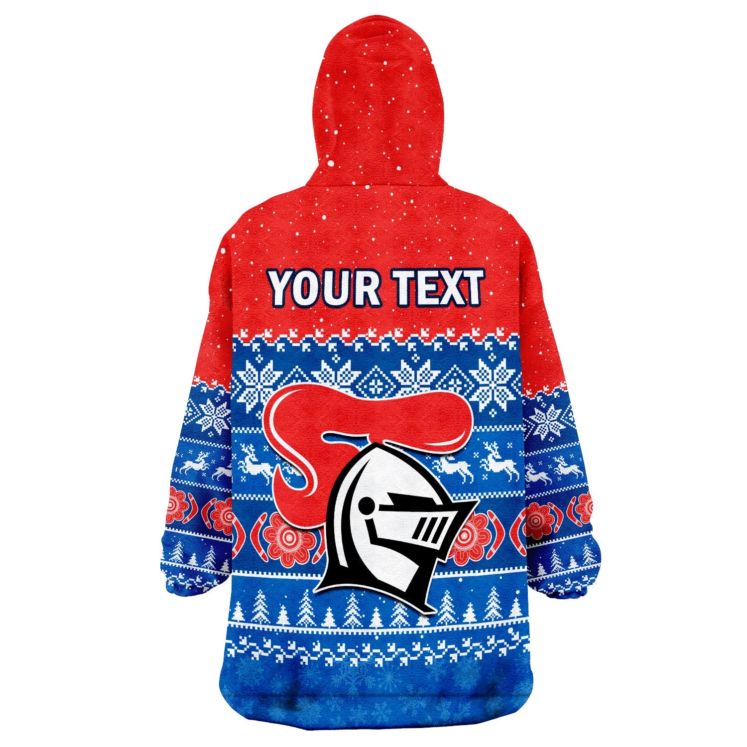 custom-personalised-knights-rugby-wearable-blanket-hoodie-indigenous-newcastle-merry-christmas