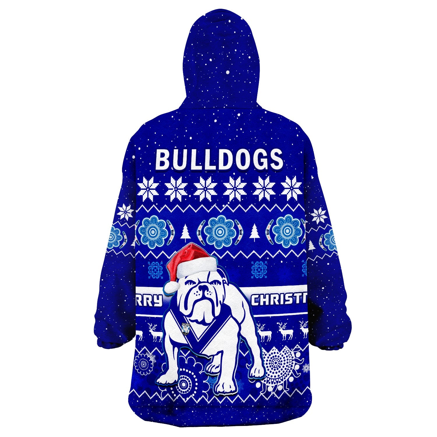 bulldogs-rugby-christmas-wearable-blanket-hoodie-berries-merry-xmas-aboriginal-art