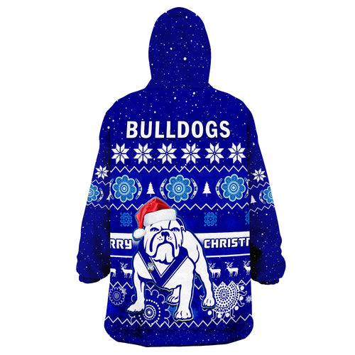 bulldogs-rugby-christmas-wearable-blanket-hoodie-berries-merry-xmas-aboriginal-art
