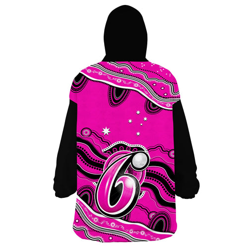 sixers-cricket-wearable-blanket-hoodie-sydney-aboriginal-painting