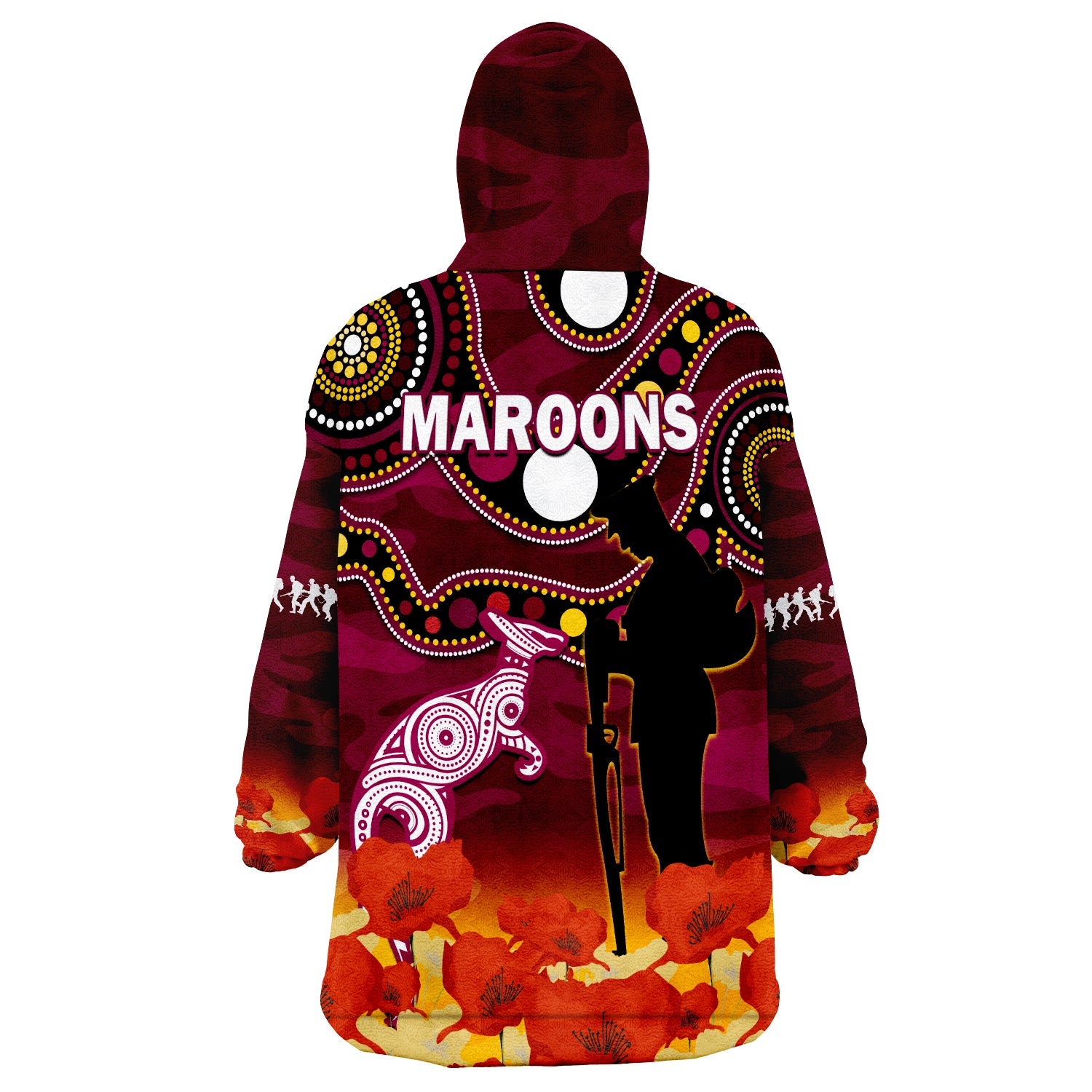 maroons-rugby-anzac-2023-wearable-blanket-hoodie-qld-aboriginal-mix-poppy-camouflage