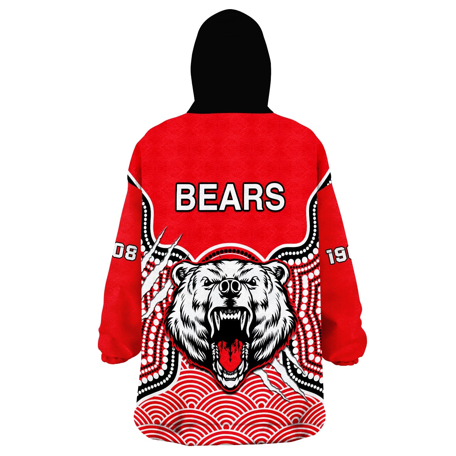 north-sydney-rugby-wearable-blanket-hoodie-bears-1908-indigenous-pattern