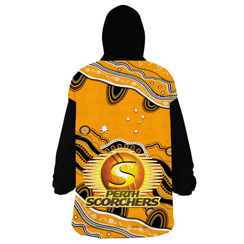 perth-scorchers-cricket-wearable-blanket-hoodie-aboriginal-painting