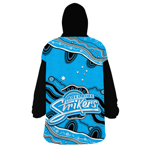 adelaide-strikers-cricket-wearable-blanket-hoodie-aboriginal-painting