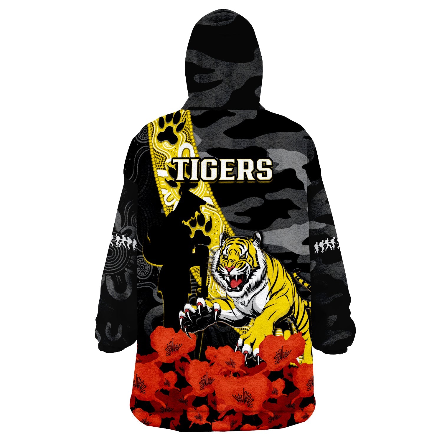 richmond-football-anzac-2023-wearable-blanket-hoodie-tigers-aboriginal-mix-poppy-camouflage