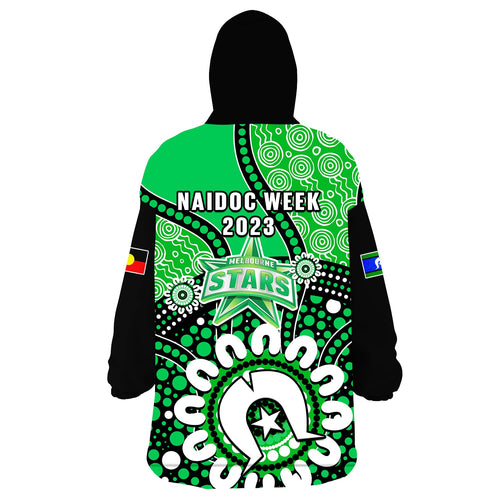 melbourne-stars-naidoc-2023-wearable-blanket-hoodie-indigenous-for-our-elders