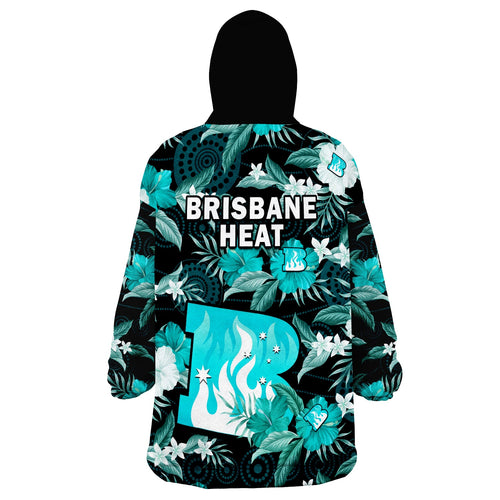 brisbane-heat-cricket-wearable-blanket-hoodie-aboriginal-art-mix-tropical-flowers