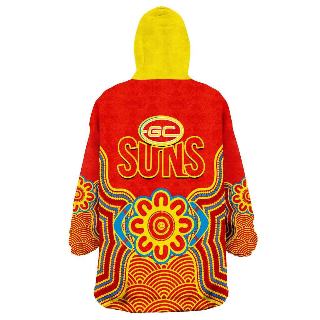 gold-coast-football-wearable-blanket-hoodie-suns-indigenous-pattern