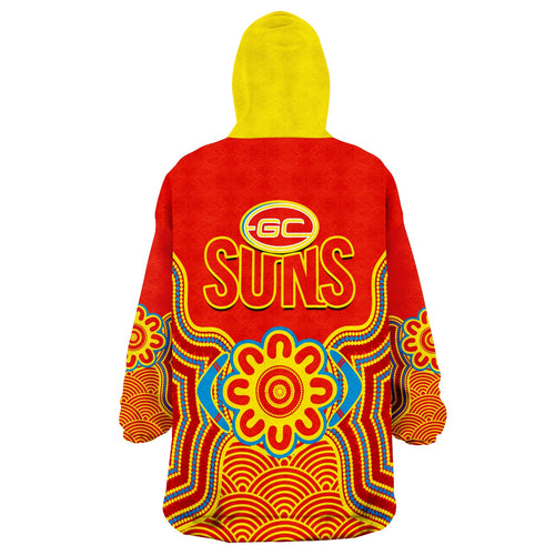 gold-coast-football-wearable-blanket-hoodie-suns-indigenous-pattern