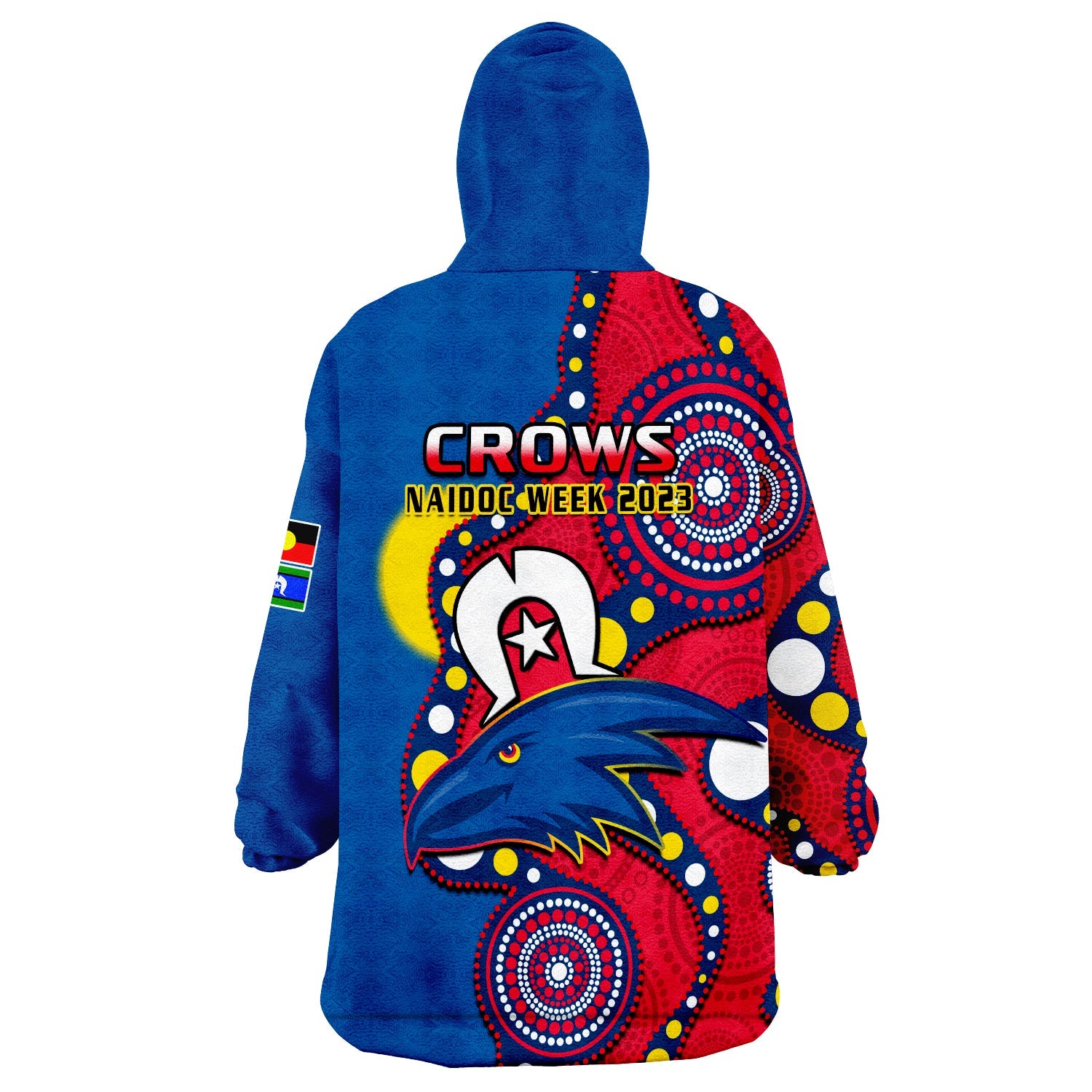 adelaide-football-naidoc-2023-wearable-blanket-hoodie-crows-for-our-elders-indigenous