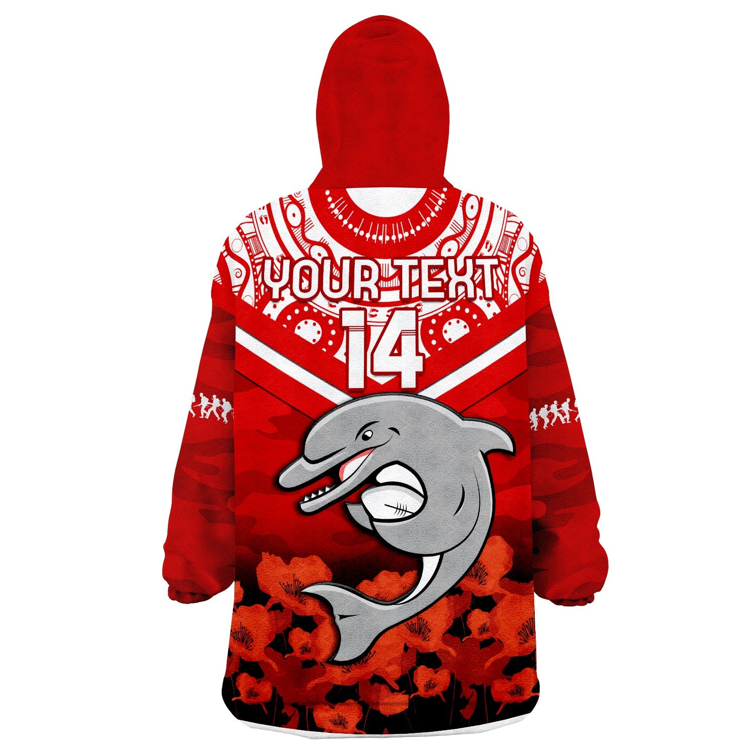 custom-text-and-number-dolphins-rugby-anzac-2023-wearable-blanket-hoodie-dots-poppy-mix-camouflage-lest-we-forget