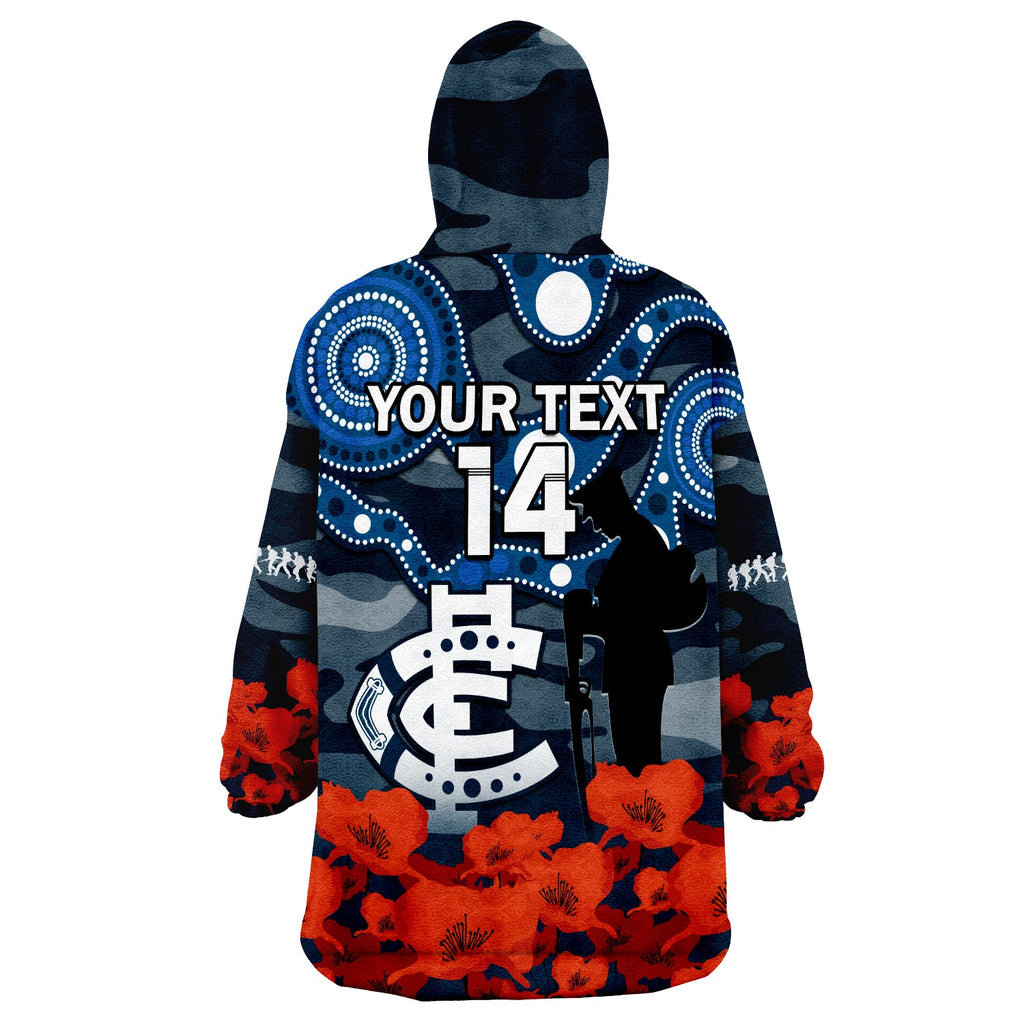 custom-text-and-number-carlton-football-anzac-2023-wearable-blanket-hoodie-blues-aboriginal-mix-poppy-camouflage