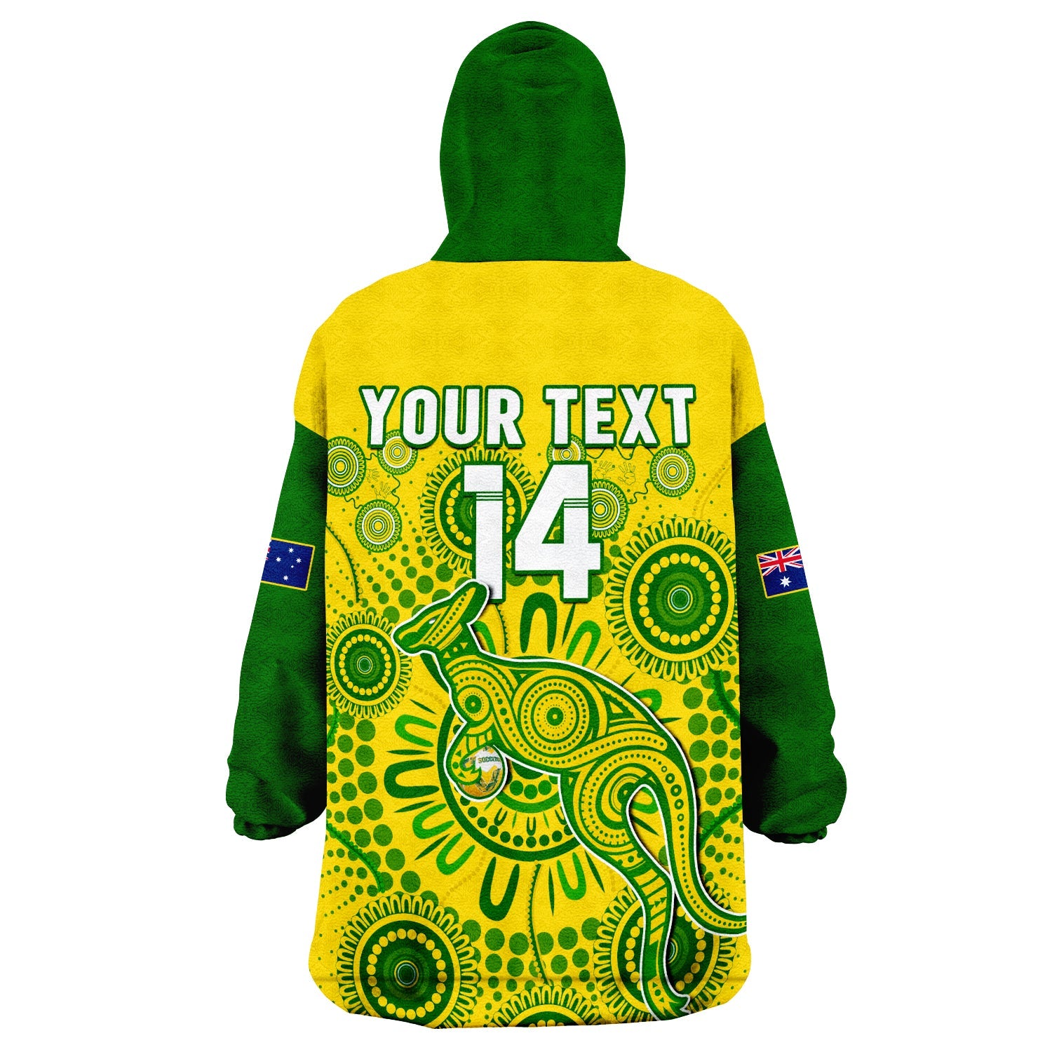 custom-text-and-number-australia-soccer-wearable-blanket-hoodie-socceroos-kangaroo-aussie-indigenous-national-color
