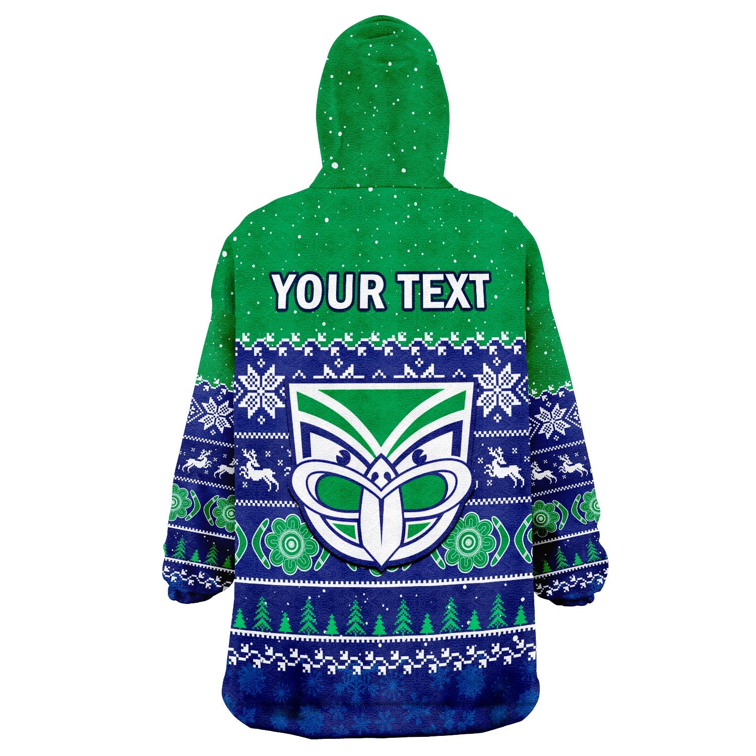 custom-personalised-warriors-rugby-wearable-blanket-hoodie-new-zealand-indigenous-merry-christmas
