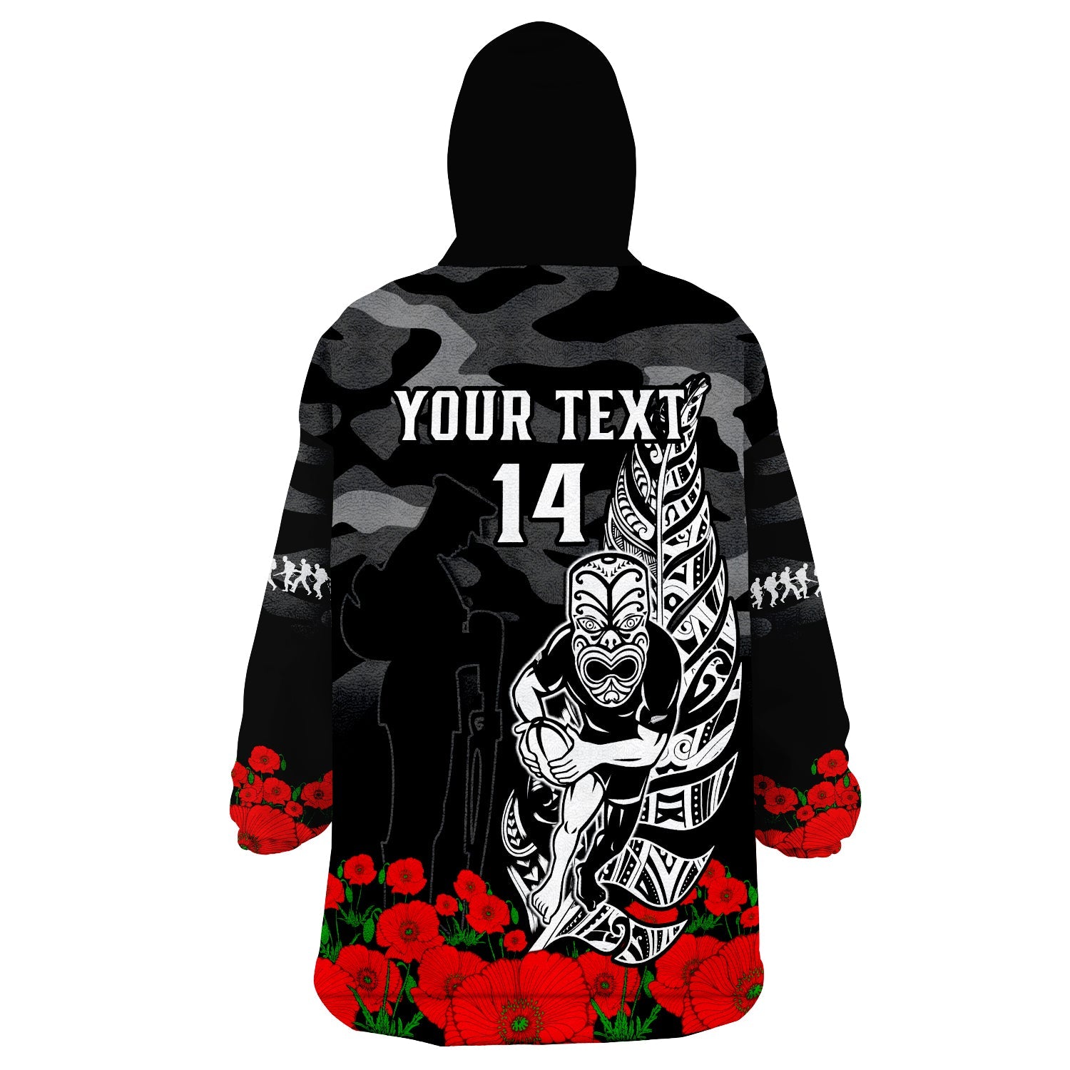 custom-text-and-number-warriors-anzac-2023-wearable-blanket-hoodie-nz-fern-camouflage-poppy-mix-aboriginal
