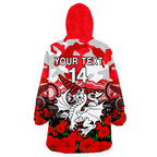 custom-text-and-number-dragons-rugby-anzac-2023-wearable-blanket-hoodie-aboriginal-mix-poppy-lest-we-forget
