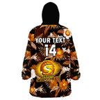 custom-text-and-number-perth-scorchers-cricket-wearable-blanket-hoodie-aboriginal-art-mix-tropical-flowers