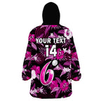 custom-text-and-number-sydney-sixers-cricket-wearable-blanket-hoodie-aboriginal-art-mix-tropical-flowers