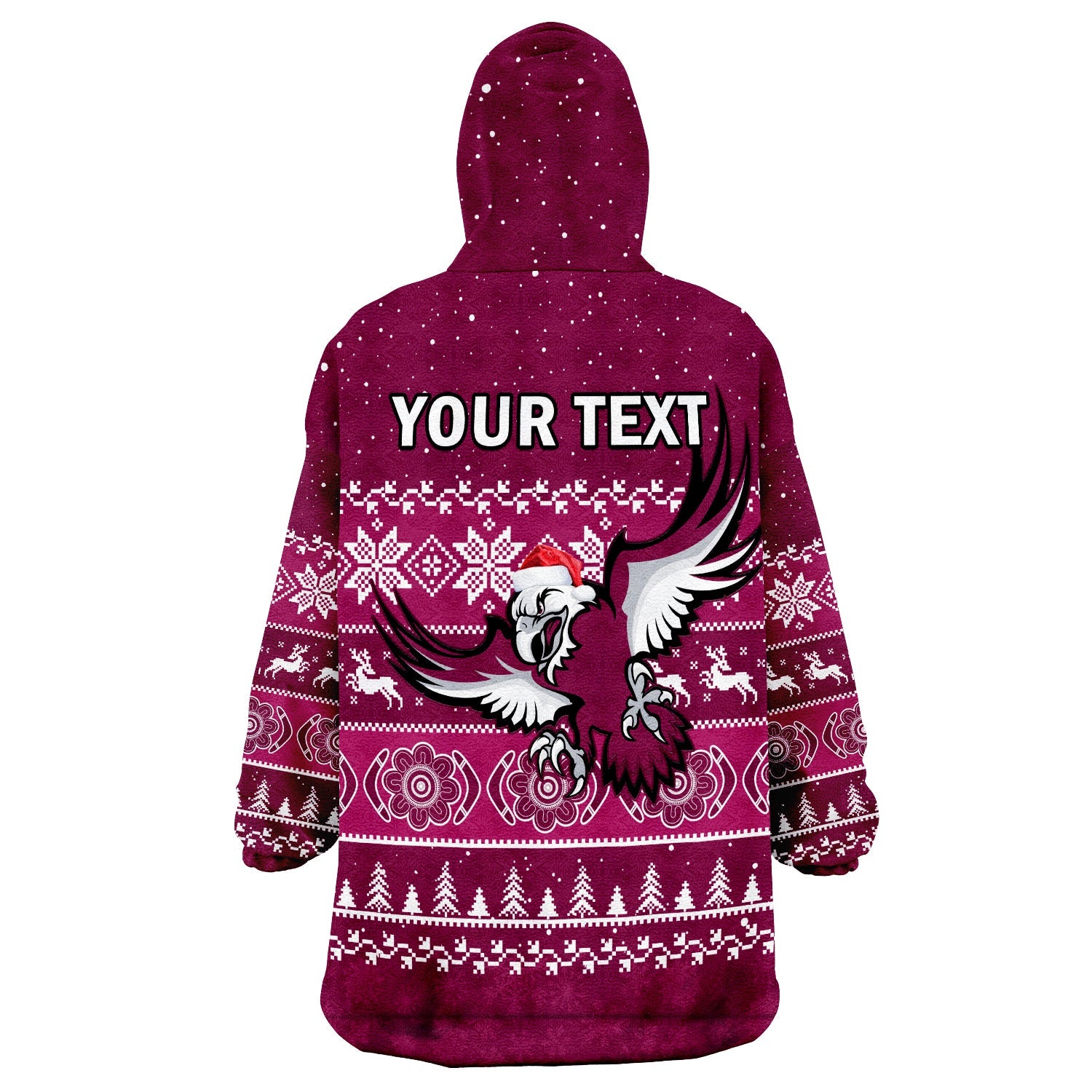 custom-personalised-sea-eagles-rugby-wearable-blanket-hoodie-indigenous-silvertails-merry-christmas