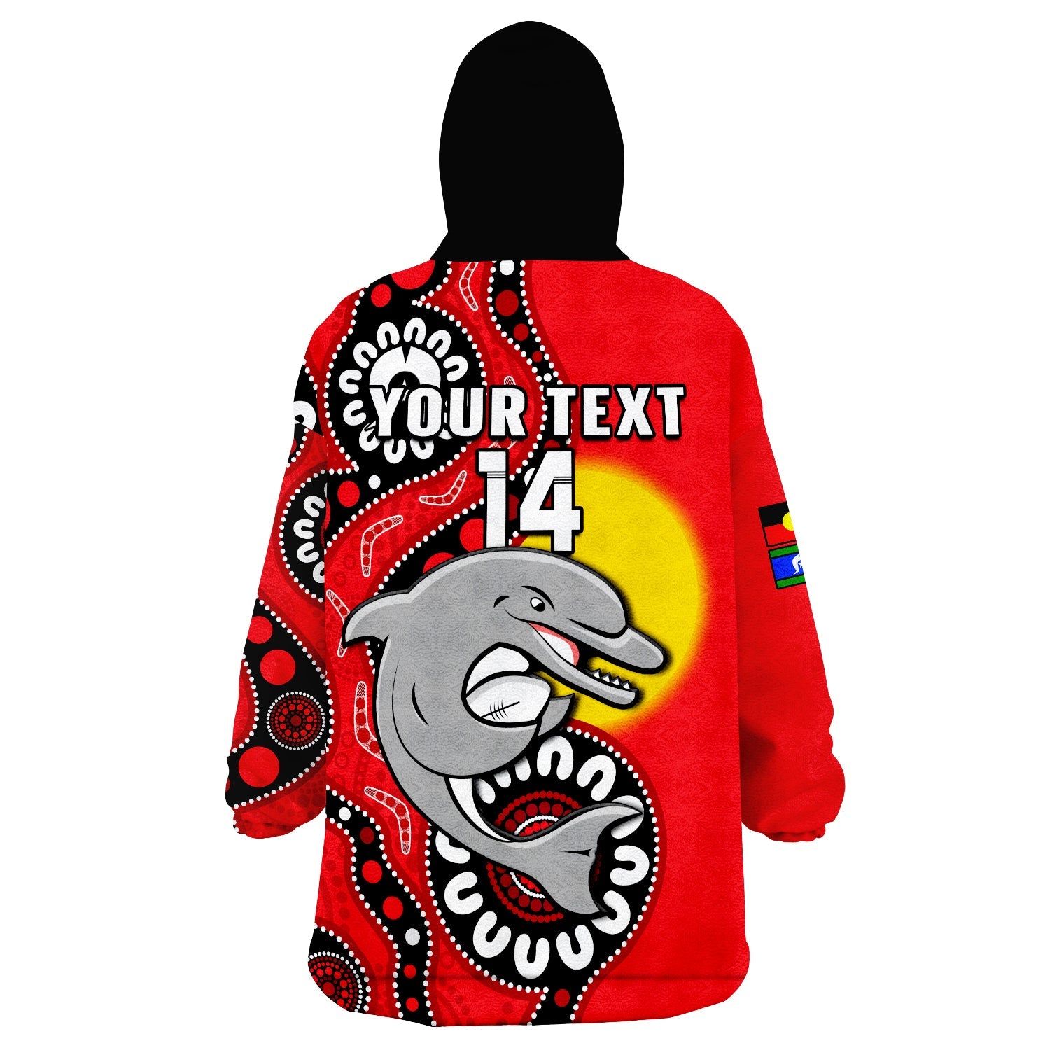 custom-text-and-number-dolphins-rugby-naidoc-2023-wearable-blanket-hoodie-for-our-elders-aboriginal