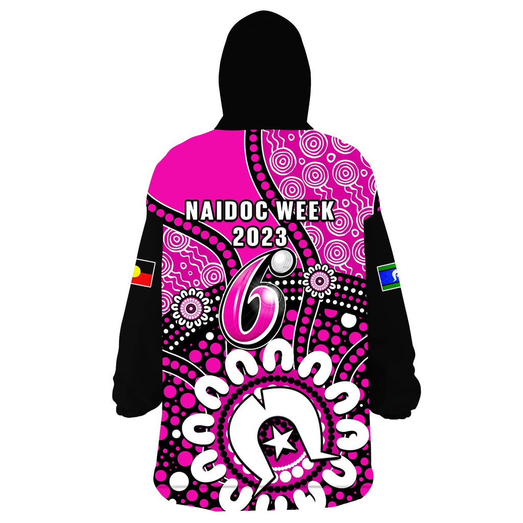sydney-sixers-naidoc-2023-wearable-blanket-hoodie-indigenous-for-our-elders