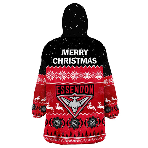 essendon-football-wearable-blanket-hoodie-bombers-indigenous-merry-christmas
